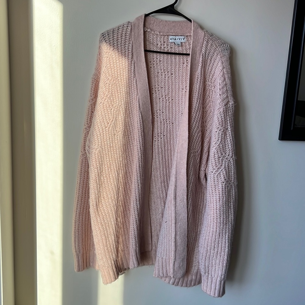 Light pink cardigan- 2x
